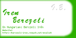 iren berczeli business card